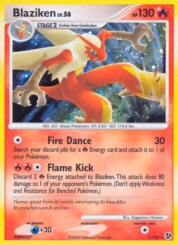 Blaziken 1/106 Pokemon card