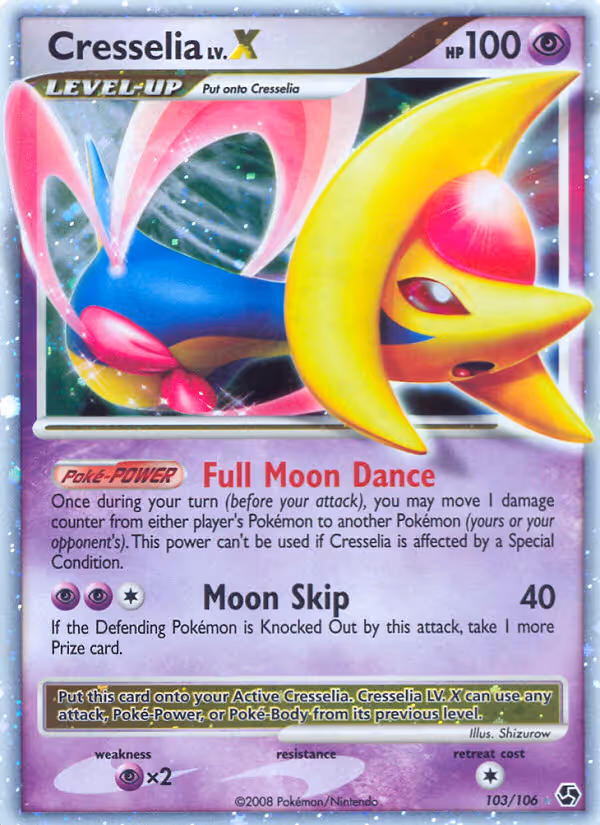 Cresselia 103/106 Pokemon card