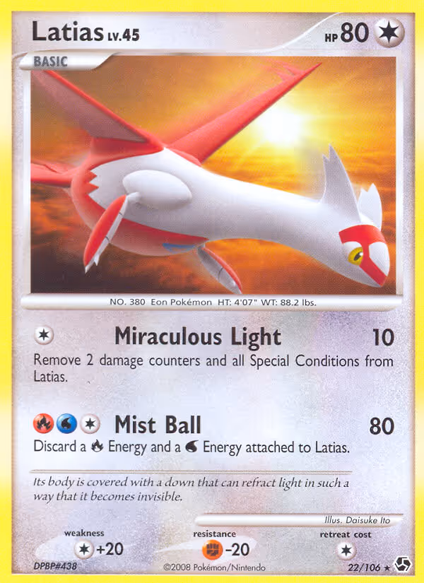 Latias 22/106 Pokemon card