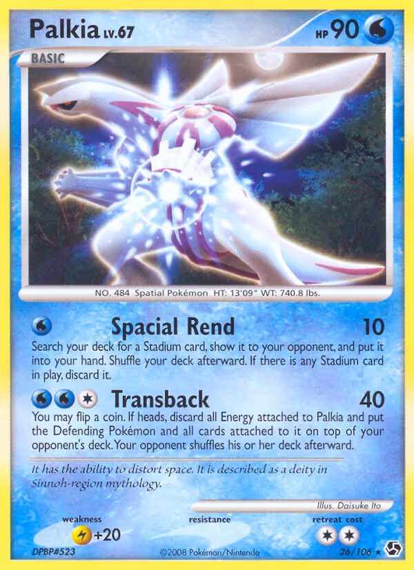 Palkia 26/106 Pokemon card