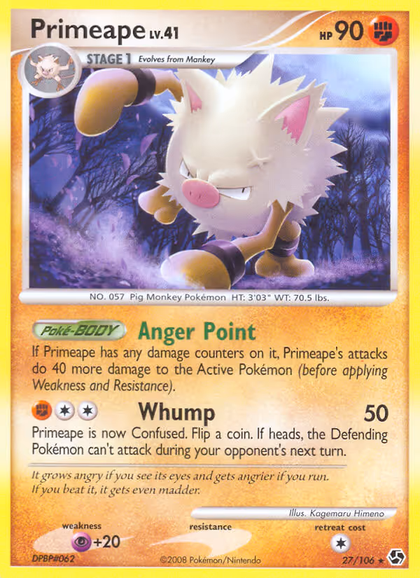 Primeape 27/106 Pokemon card