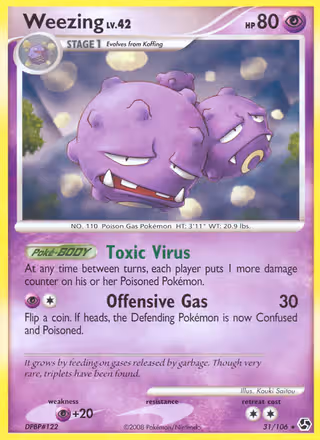 Weezing 31/106 Pokemon card