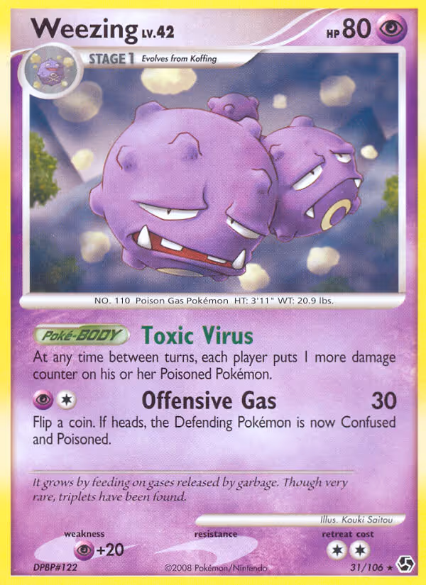 Weezing 31/106 Pokemon card