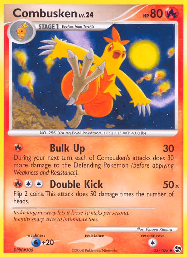 Combusken 35/106 Pokemon card