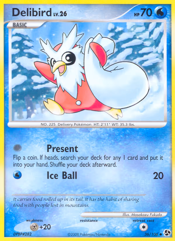 Delibird 36/106 Pokemon card