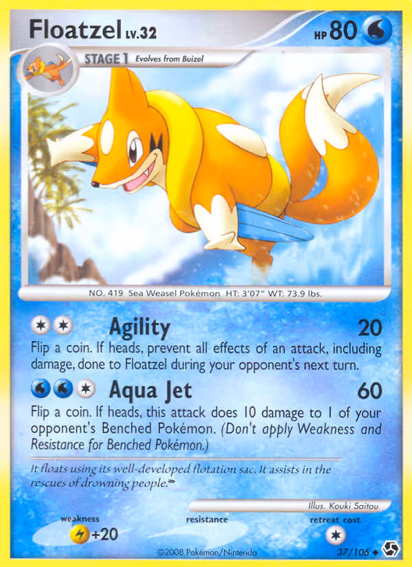 Floatzel 37/106 Pokemon card