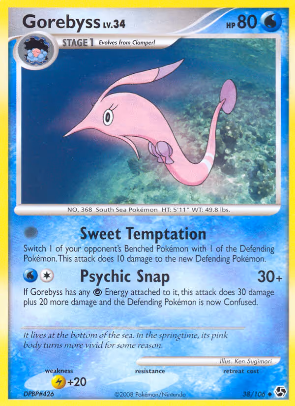 Gorebyss 38/106 Pokemon card