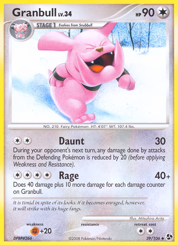 Granbull 39/106 Pokemon card