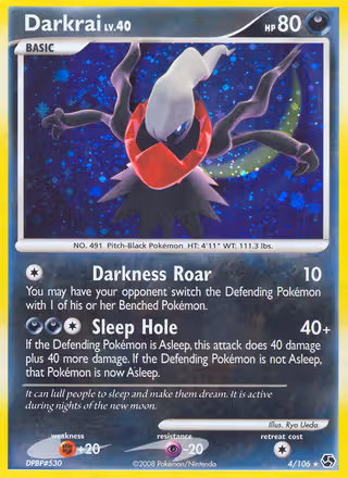 Darkrai 4/106 Pokemon card
