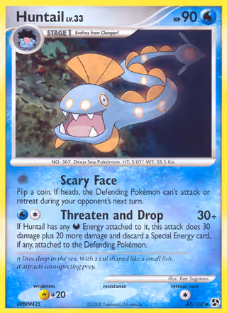 Huntail 42/106 Pokemon card