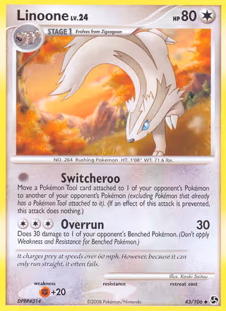Linoone 43/106 Pokemon card
