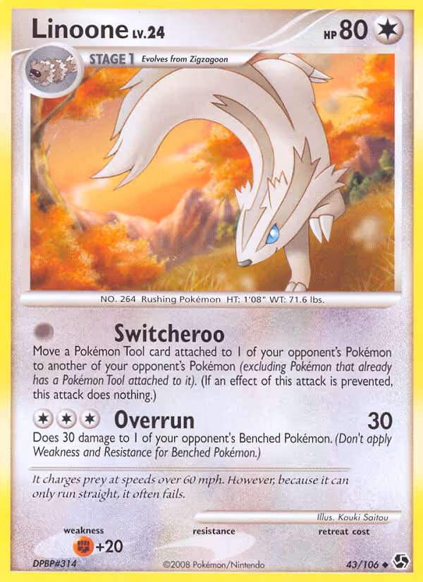 Linoone 43/106 Pokemon card
