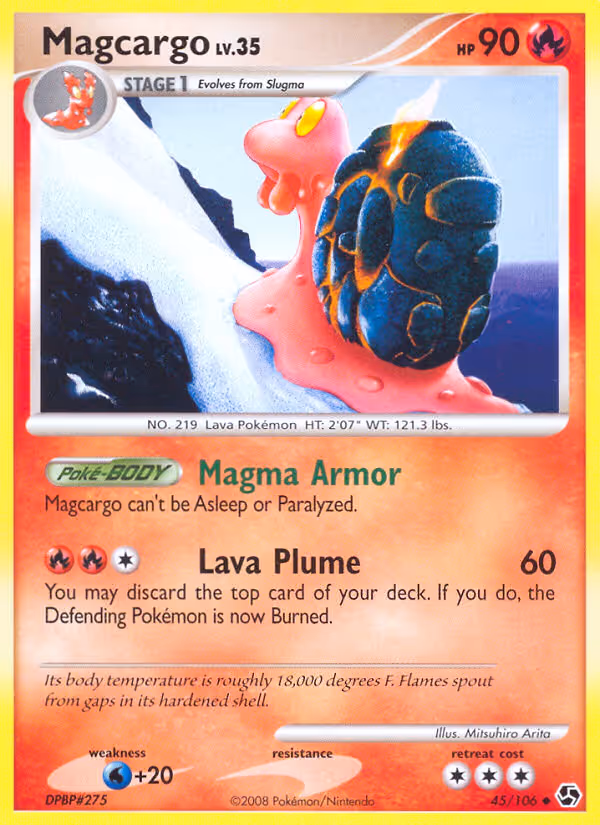 Magcargo 45/106 Pokemon card