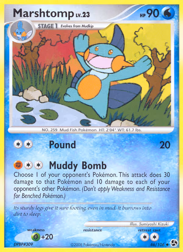 Marshtomp 46/106 Pokemon card