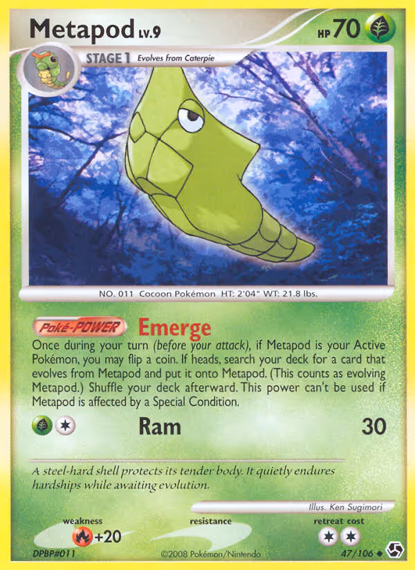 Metapod 47/106 Pokemon card