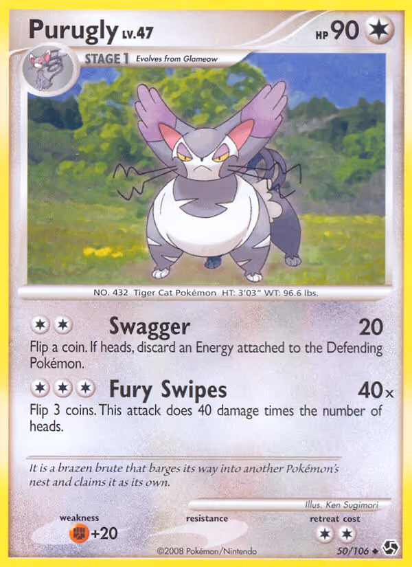 Purugly 50/106 Pokemon card