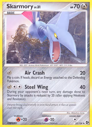 Skarmory 53/106 Pokemon card