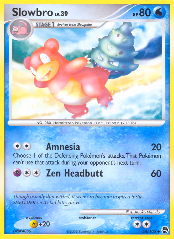 Slowbro 54/106 Pokemon card