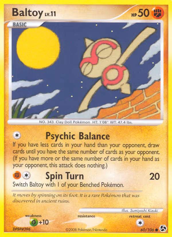 Baltoy 60/106 Pokemon card