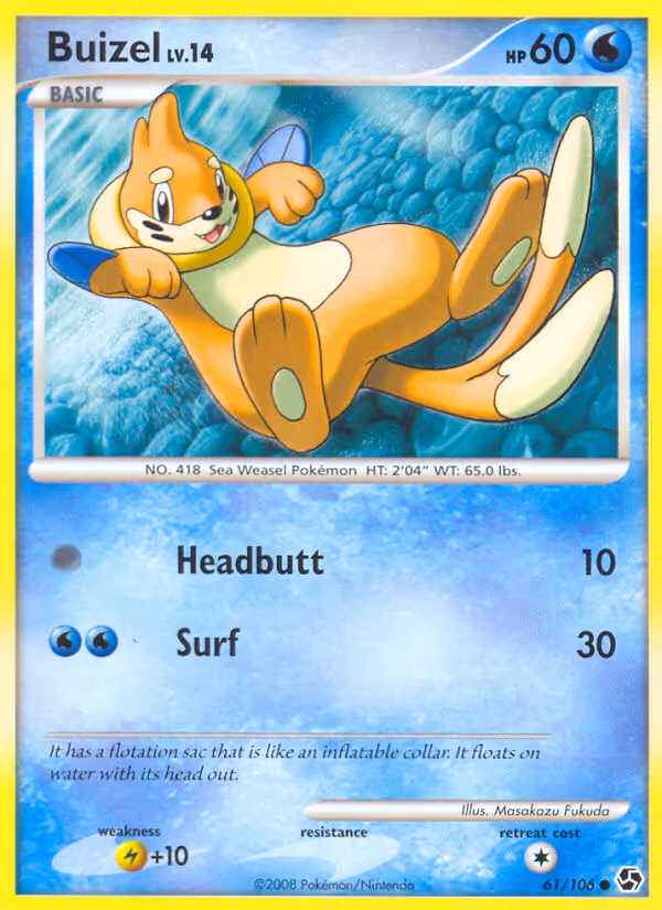 Buizel 61/106 Pokemon card