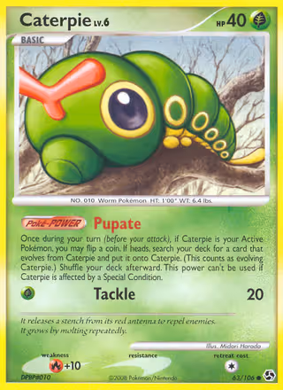Caterpie 63/106 Pokemon card