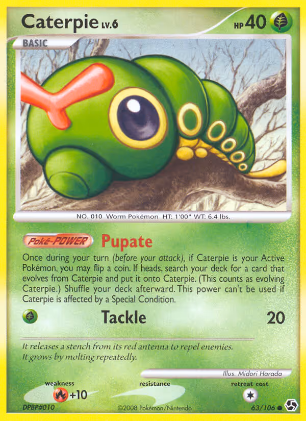 Caterpie 63/106 Pokemon card