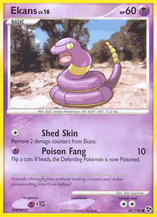 Ekans 66/106 Pokemon card