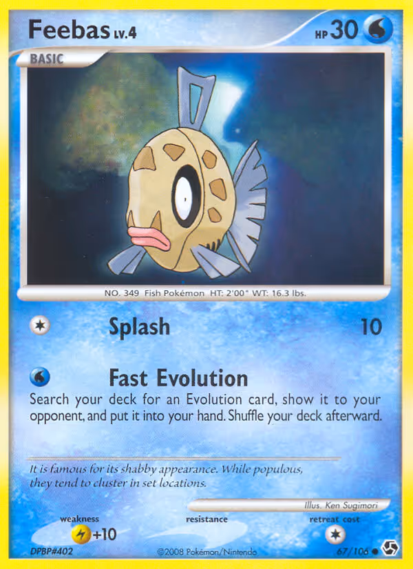 Feebas 67/106 Pokemon card