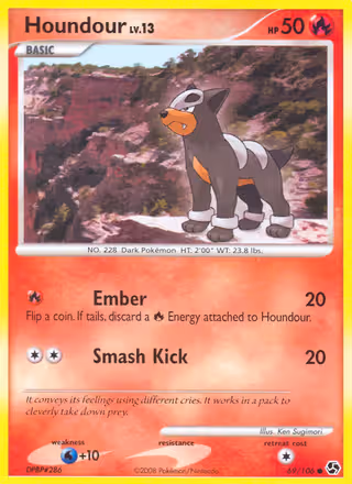 Houndour 69/106 Pokemon card