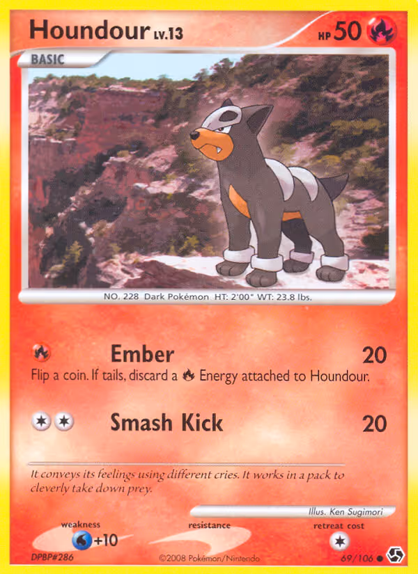 Houndour 69/106 Pokemon card