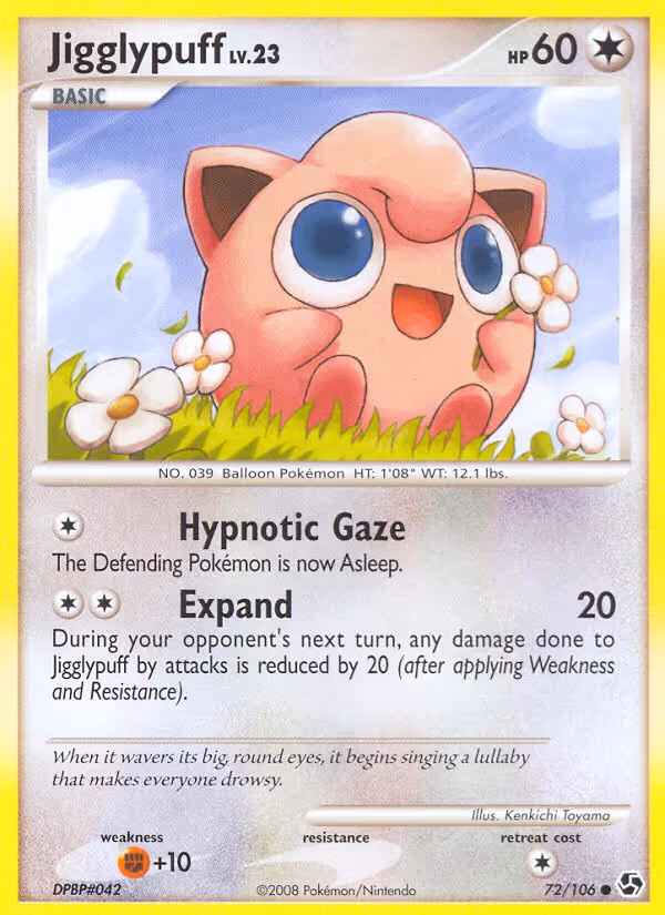 Jigglypuff 72/106 Pokemon card