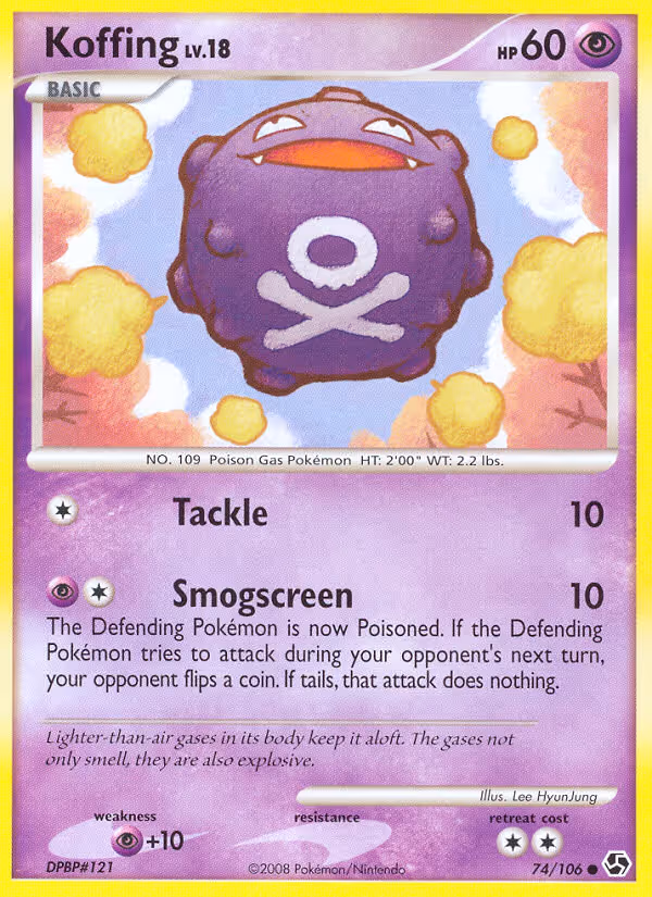 Koffing 74/106 Pokemon card