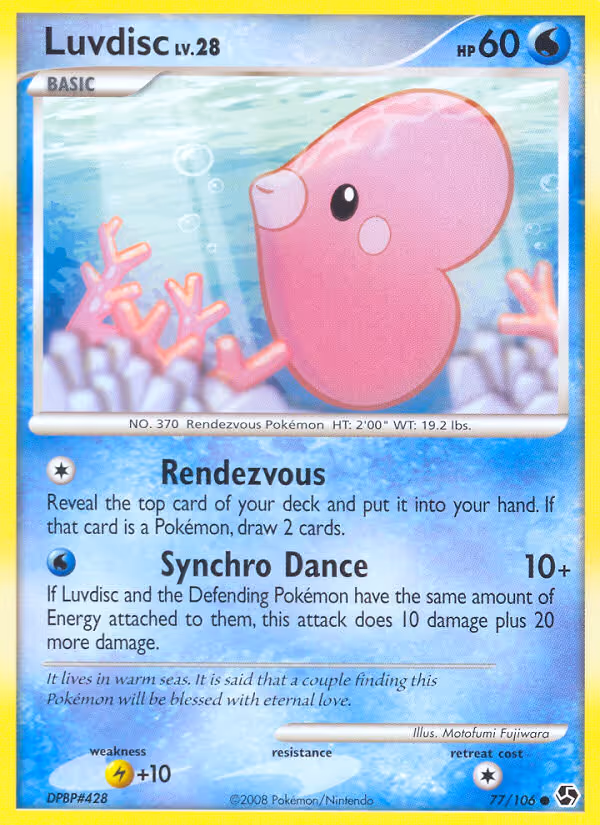 Luvdisc 77/106 Pokemon card
