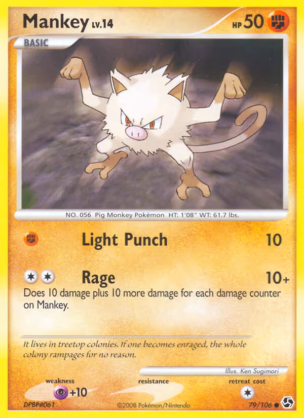 Mankey 79/106 Pokemon card