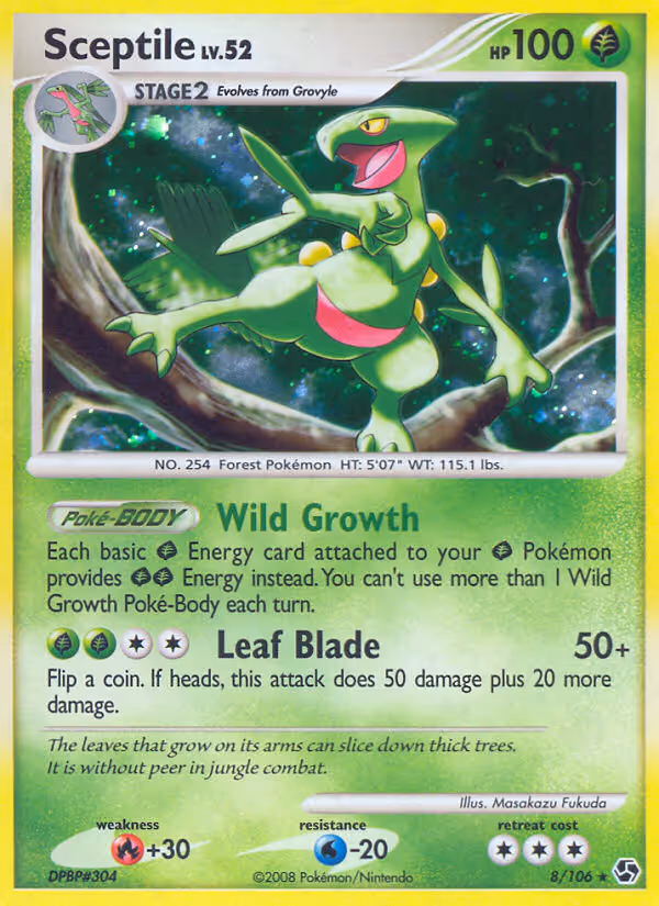 Sceptile 8/106 Pokemon card