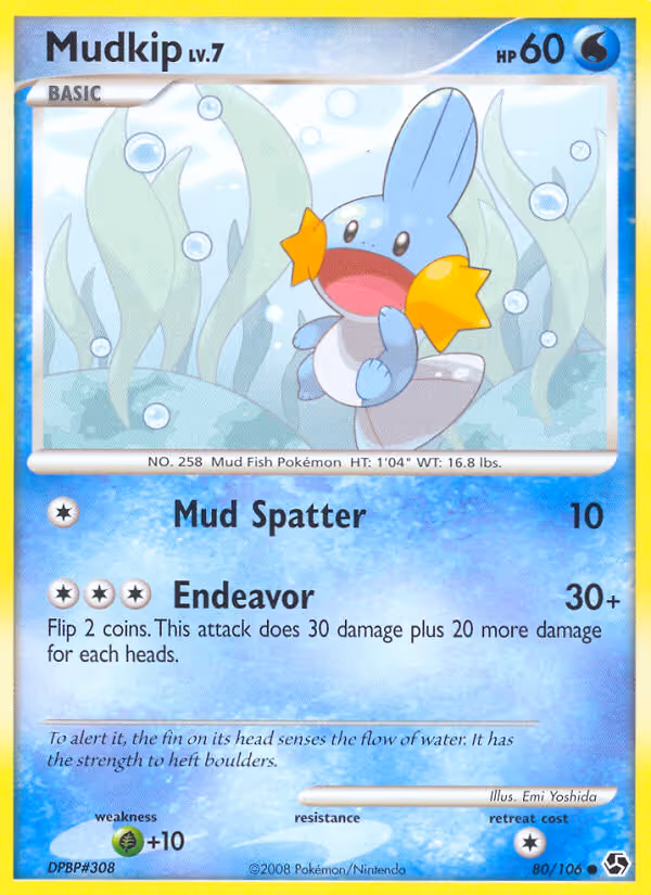 Mudkip 80/106 Pokemon card