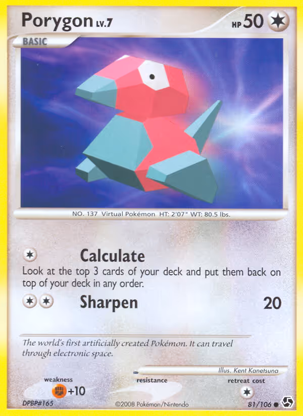 Porygon 81/106 Pokemon card