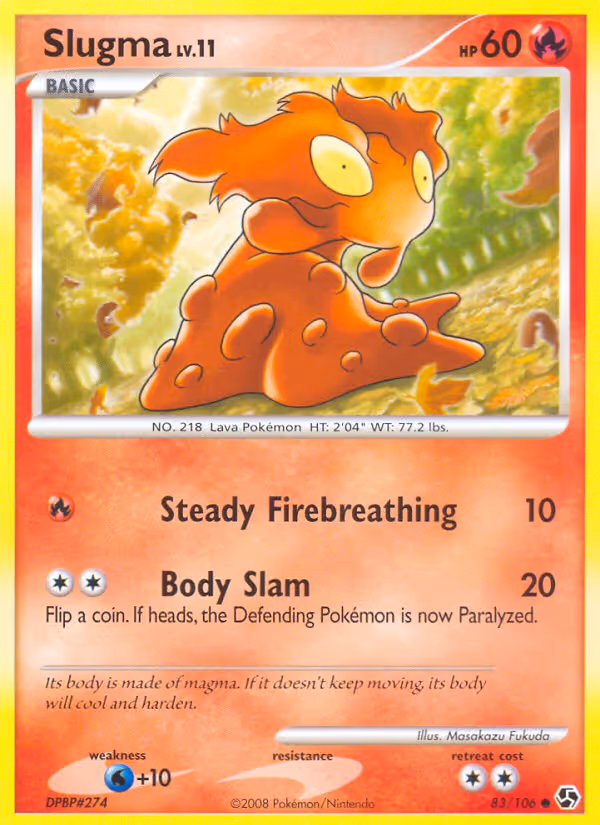 Slugma 83/106 Pokemon card