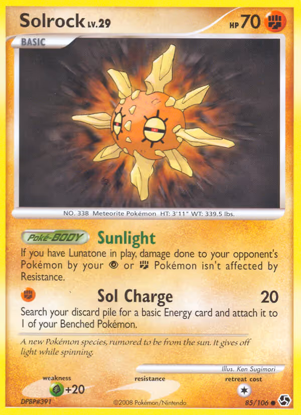 Solrock 85/106 Pokemon card