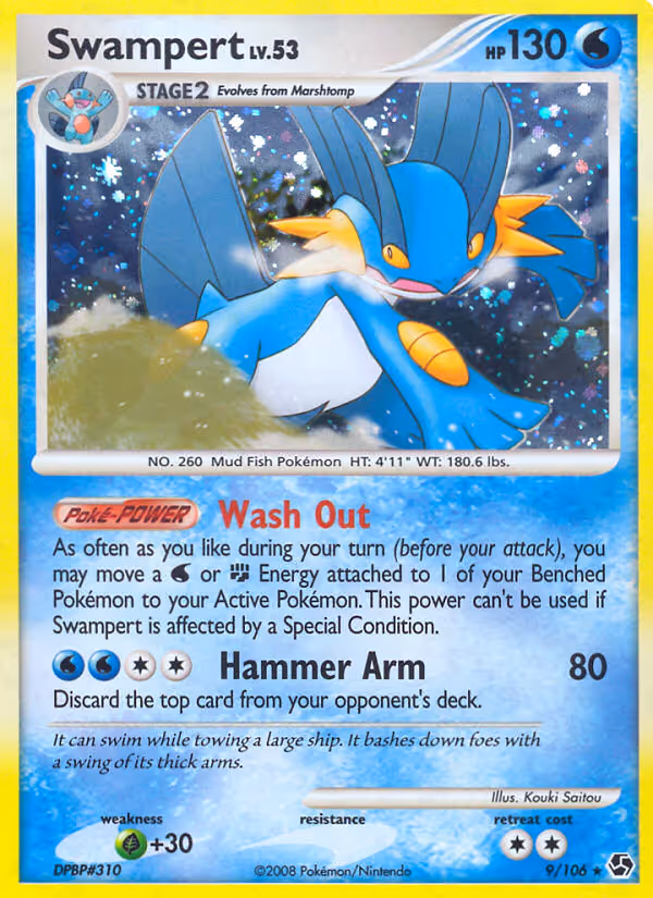 Swampert 9/106 Pokemon card
