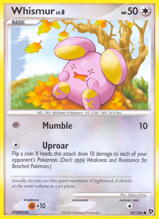 Whismur 94/106 Pokemon card