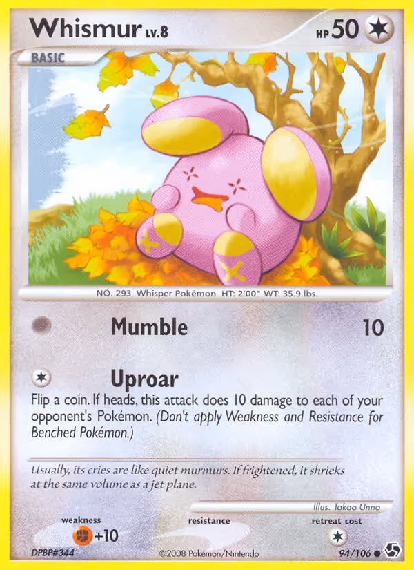Whismur 94/106 Pokemon card