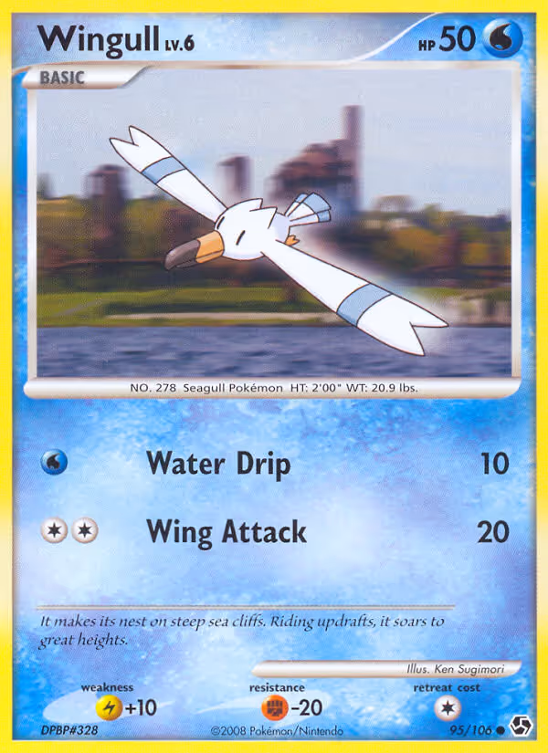 Wingull 95/106 Pokemon card