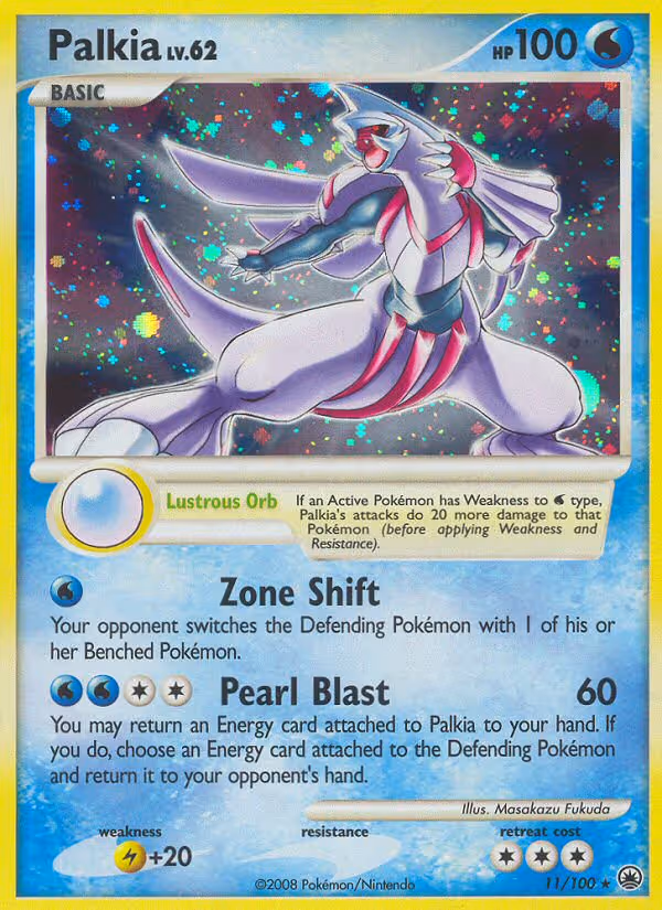 Palkia 11/100 Pokemon card