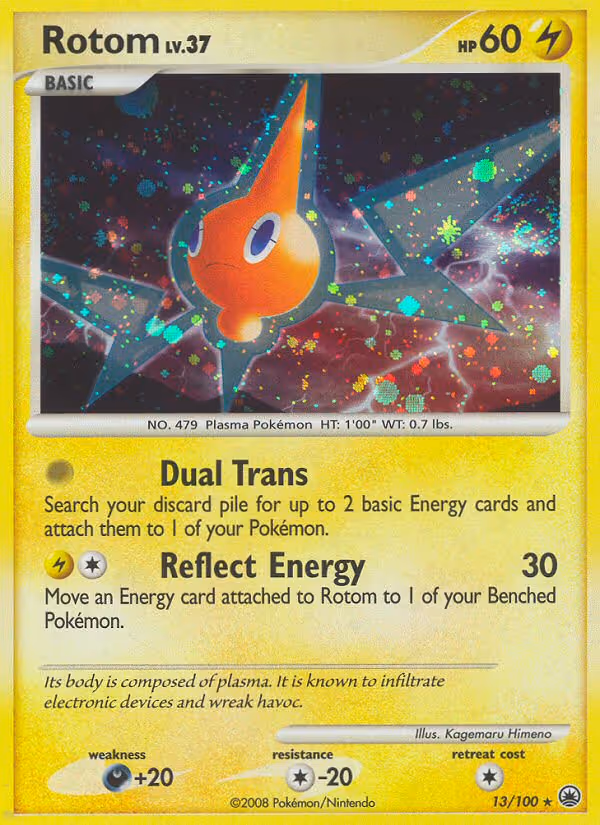 Rotom 13/100 Pokemon card