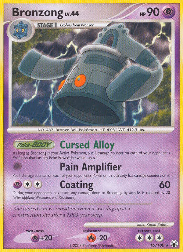 Bronzong 16/100 Pokemon card