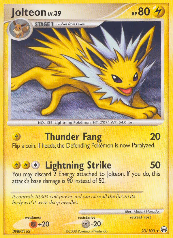 Jolteon 23/100 Pokemon card