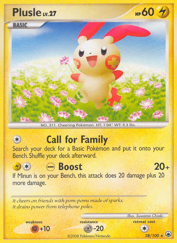 Plusle 28/100 Pokemon card
