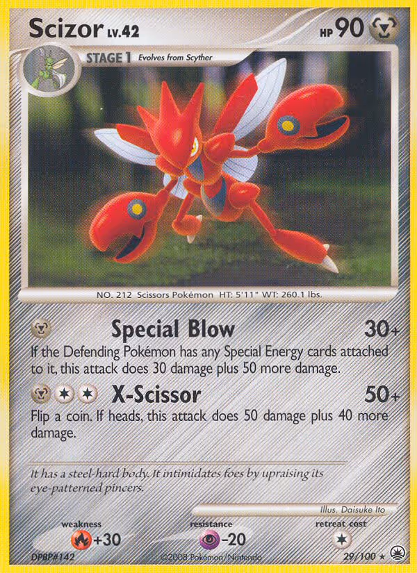 Scizor 29/100 Pokemon card