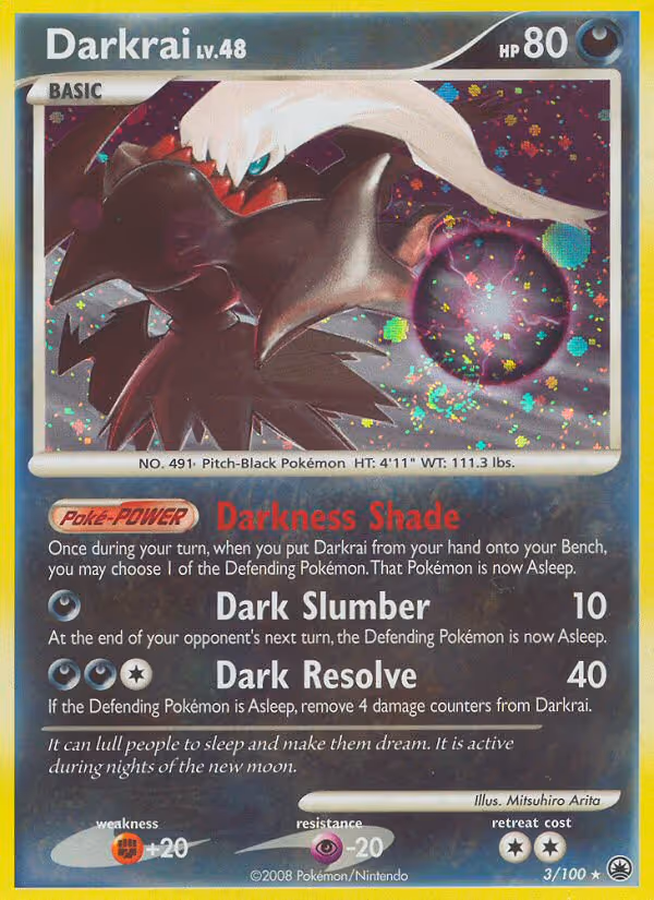 Darkrai 3/100 Pokemon card